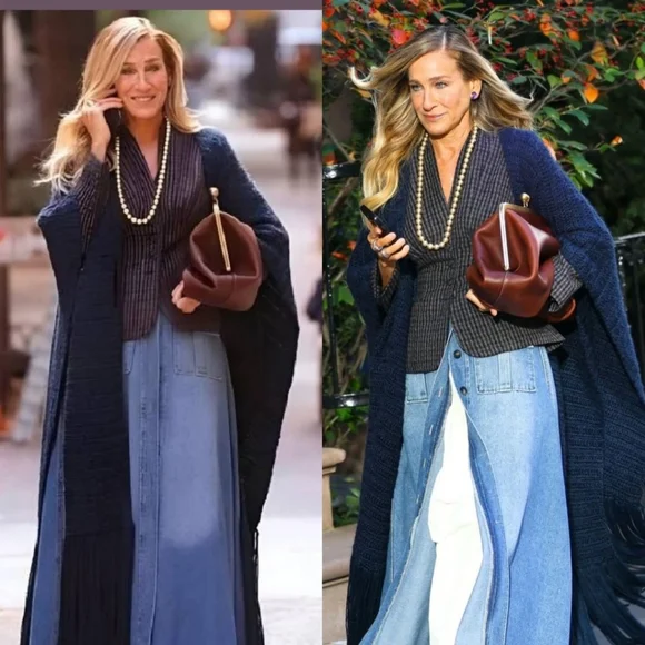 COACH Large Oversized Kisslock Frame Shoulder Bag Clutch Bag Brown - Picture 8 of 11